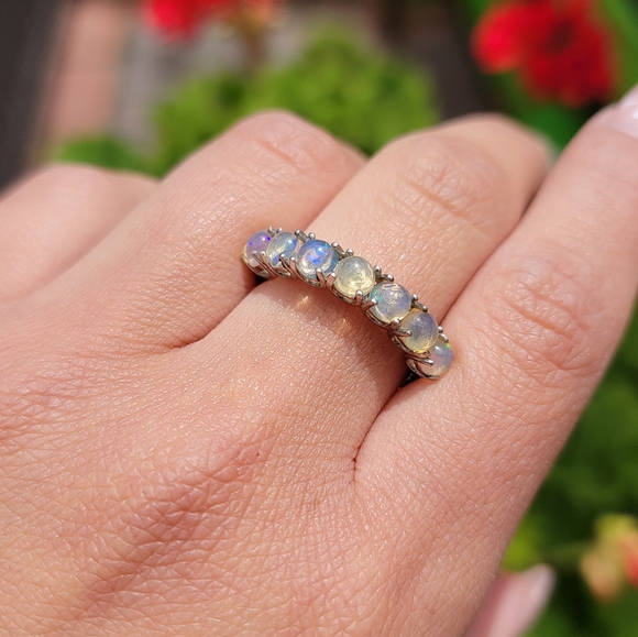 Moonstone Cabs Stacking Ring 925 - Picture 3 of 4